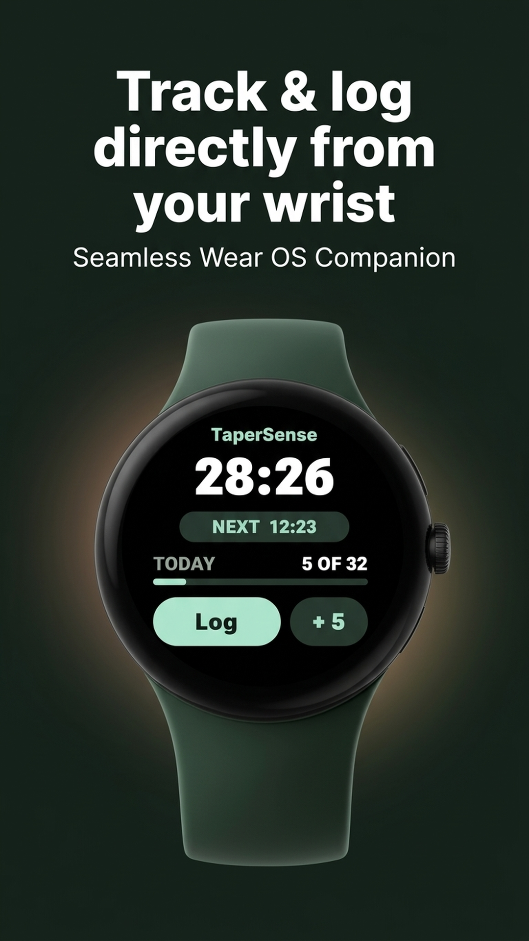 TaperSense Wear OS Watch Interface